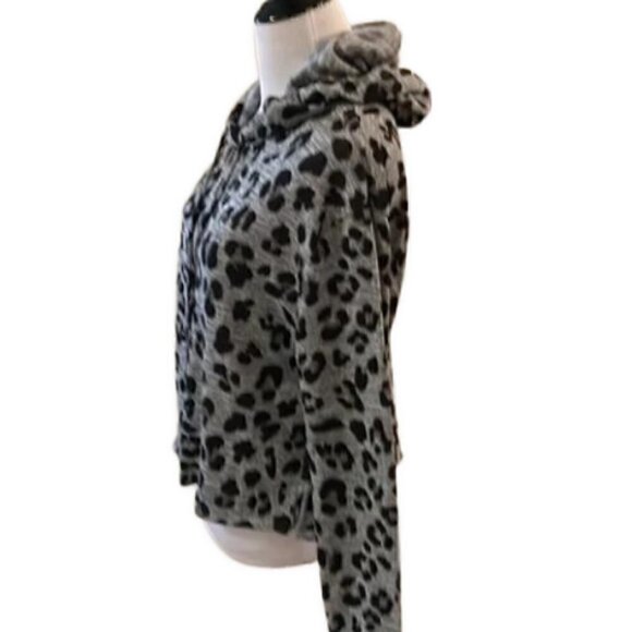 Catherine Malandrino Cheetah Print Hoodie Top Large NWT - Picture 5 of 7